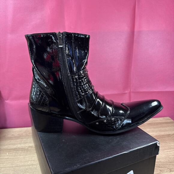 Rui Landed Ankle Boot for Men High Top Boot Slip On Style Genuine Leather Sz 44 main image 6